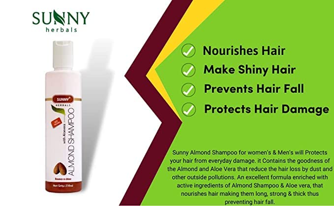 Baksons Sunny Herbals Mandel mit Aloe Vera Bounce n Shine Haarshampoo