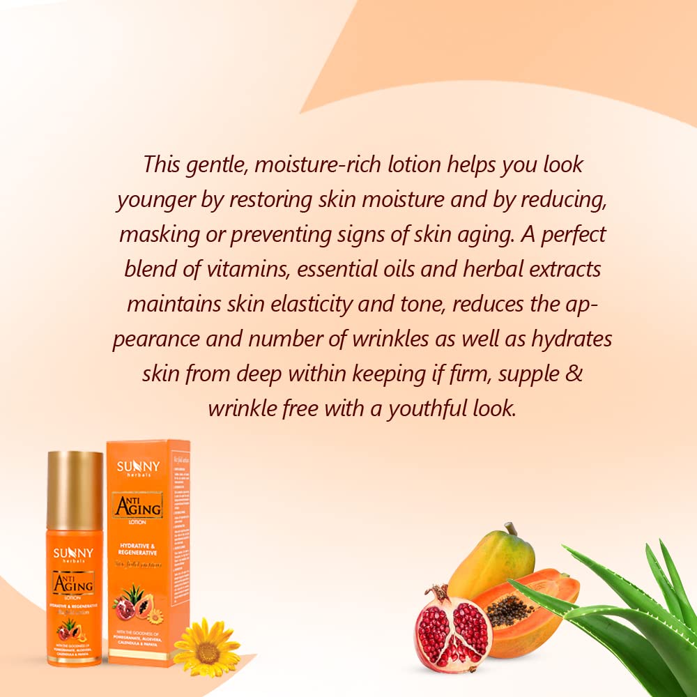 Bakson's Sunny Herbals Anti Aging With Pomegranate,Aloevera Skin Care Lotion 80ml