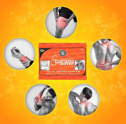 Bhawsar Pharma Shree Bajrang Body Pain Lap Powder Lep 10 Gm Pack 15 Piece