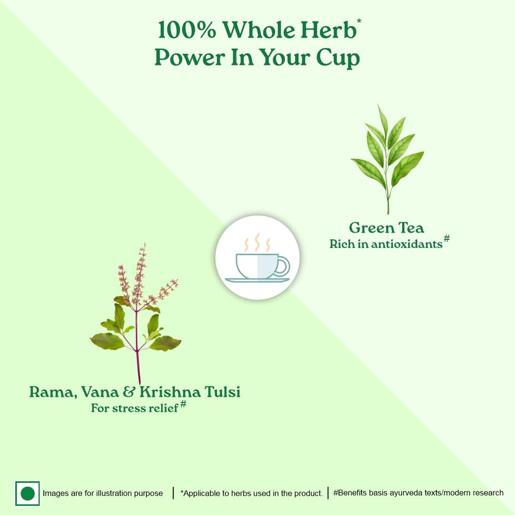 Organic India Tulsi Green Tea Honey Lemon 25 & 100 Teabags