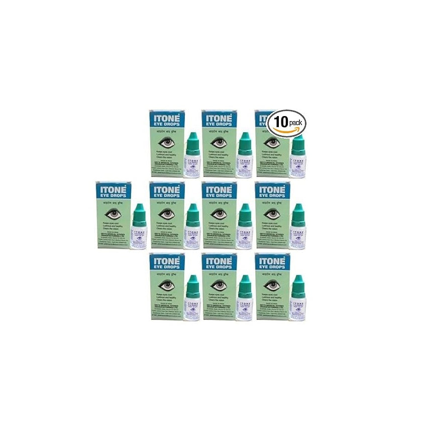 Itone Ayurvedic Herbal Eye Drops Natural Allergies 10ml Pack of 10