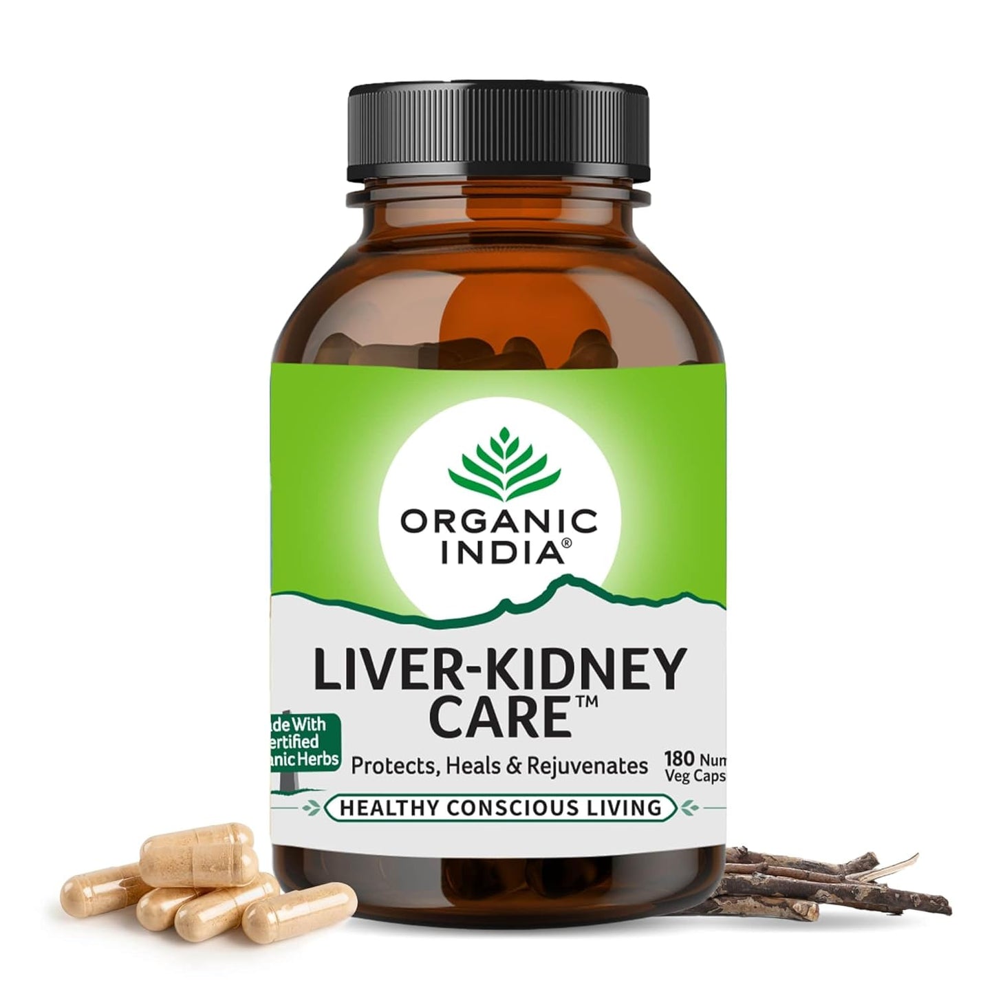 Organic India Ayurvedic Liver Kidney Care Veg LKC 60,120 & 180 Capsules
