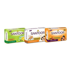 Santoor Soap with Sandal And Turmeric  Pack of 4 soaps (125g each)