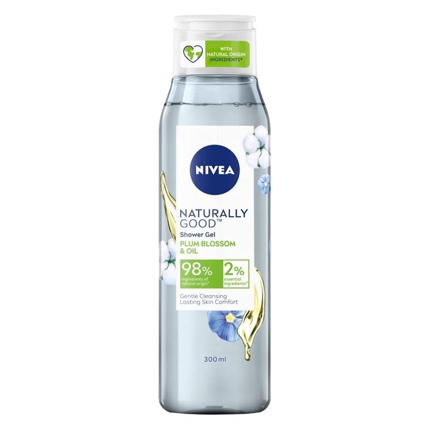 Nivea Naturally Good Plum Blossom Oil Body Shower Gel 300 ml