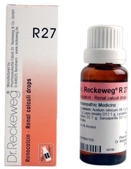 Dr Reckeweg Homoeopathy R27 Renal Calculi Drops 22 ml