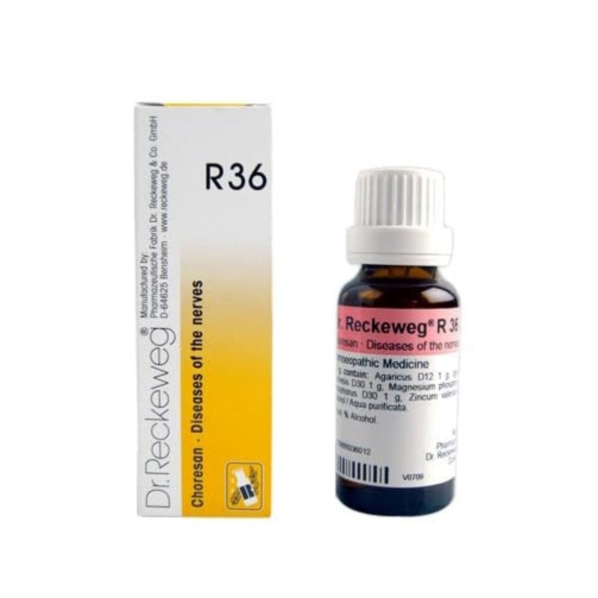 Dr Reckeweg Homoeopathy R36 Nerves Disease Drops 22 ml