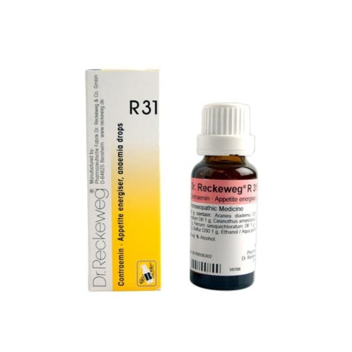 Dr Reckeweg Homoeopathy R31 Increases Appetite And Blood Supply Drops 22 ml