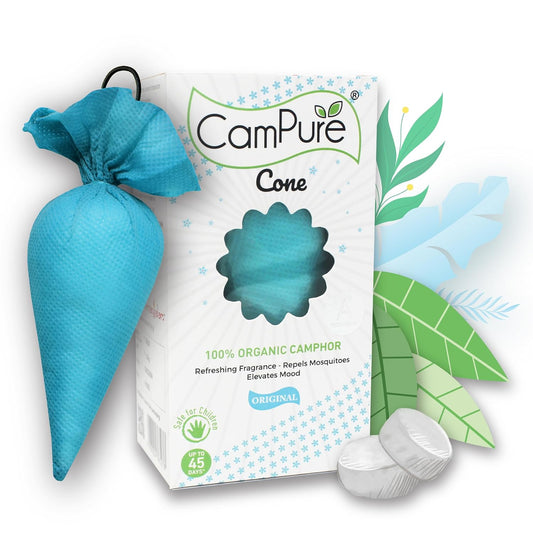 Mangalam CamPure Camphor Cone Original, Rose, Jasmin, Sandelholz, Bhimseni, Lavendel und Mogra Raum-, Auto- und Lufterfrischer und Mückenschutz