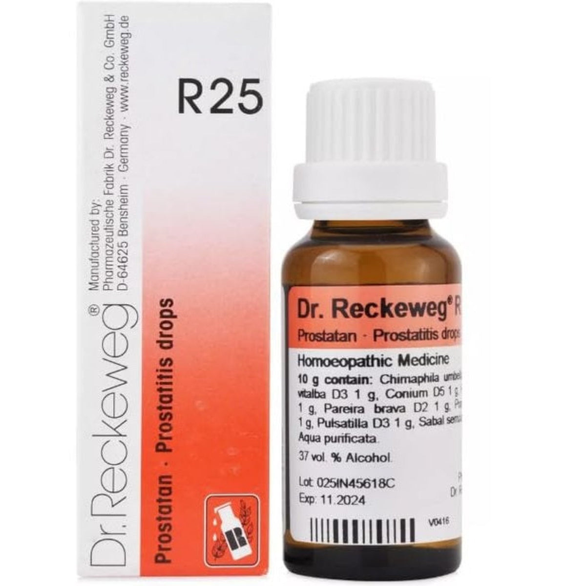 Dr Reckeweg Homoeopathy R25 Prostatitis Drops 22 ml