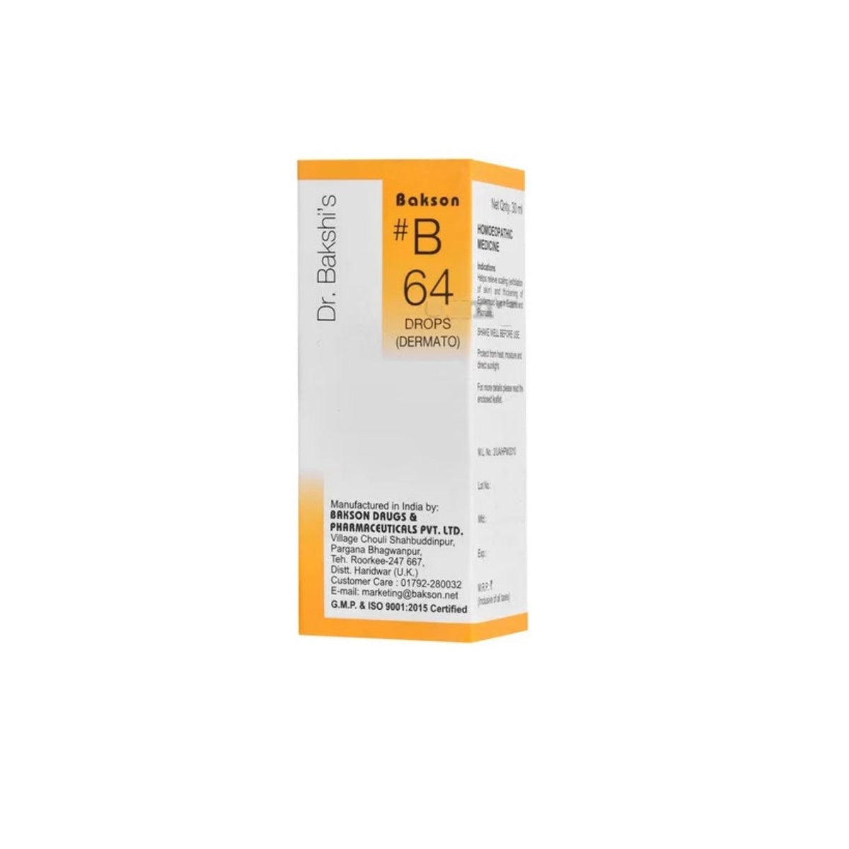 Bakson's B64 (B-64) Dermato für Peeling, Ekzem und Psoriasis Tropfen 30ml