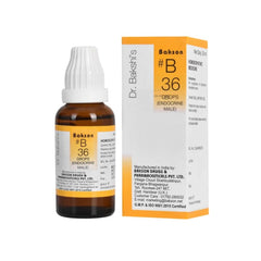 Bakson's Homoeopathy B36 (B-36) Endocrine Male für verschiedene endokrine Störungen bei Männern, Tropfen 30 ml