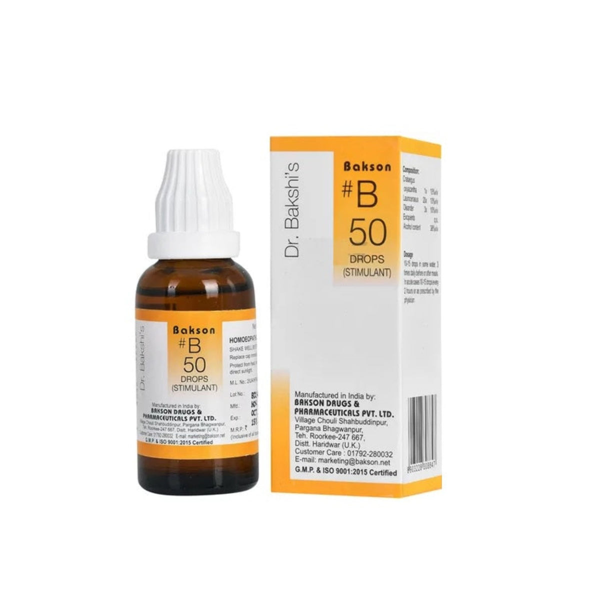 Bakson's B50 (B-50) Stimulans zur Stimulation der Herzmuskulatur, Tropfen 30 ml