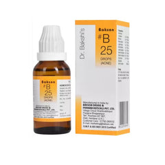 Bakson's Homoeopathy B25 (B-25) Acne For Pimples,Dermatitis Drops 30ml