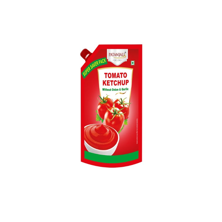 Patanjali Tomatenketchup ohne Zwiebeln und Knoblauch, scharfe Sauce, 950 ml