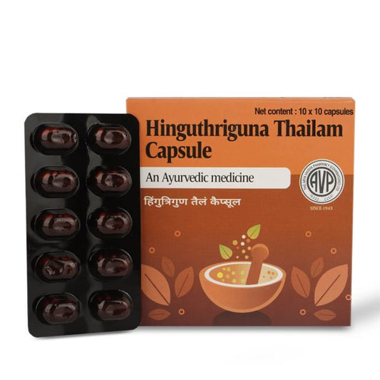 AVP Ayurvedic Hinguthriguna Thailam 100 Capsules