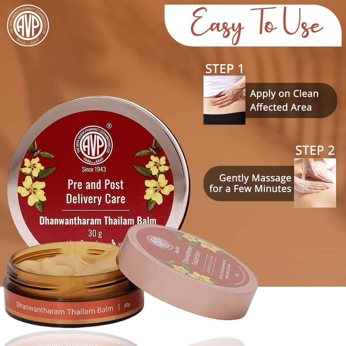 Arya Vaidya Pharmacy Dhanwantharam Thailam Pain Relief Balm – 30g