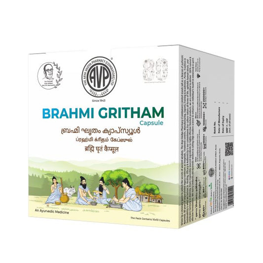 AVP Ayurvedic Brahmi Gritham 100 Capsules