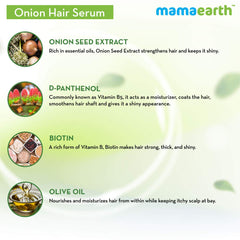 Mamaearth Onion Hair Serum with Onion and Biotin for Strong,Frizz-Free Hair 100ml