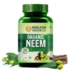Bio-Neem-Tabletten von Himalayan Organics helfen bei der Blutreinigung und sorgen für gesunde Haut und Haare (120 Tabletten)