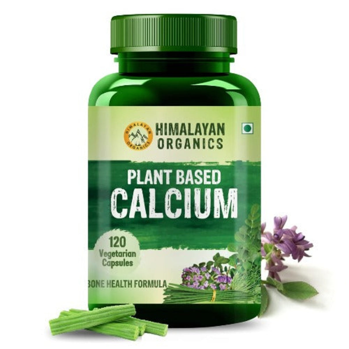 Himalayan Organics - Pflanzliches Kalziumpräparat für Knochengesundheit, Immunität, Genesung und Gelenkunterstützung - 120 vegetarische Kapseln