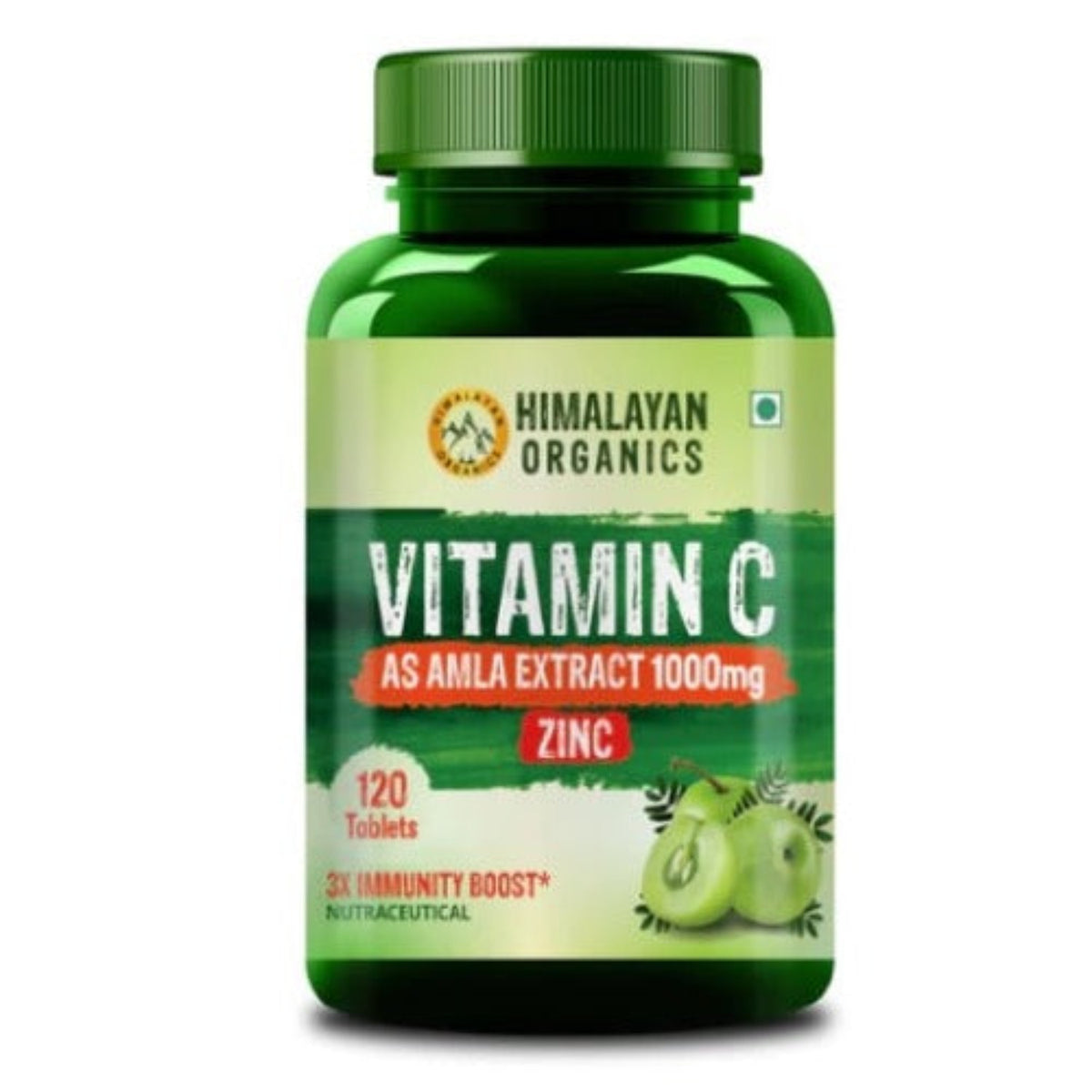 Himalayan Organics Vitamin C 1000mg Tabletten Immunität, Antioxidans &amp; Hautpflege 120 vegetarische Tabletten