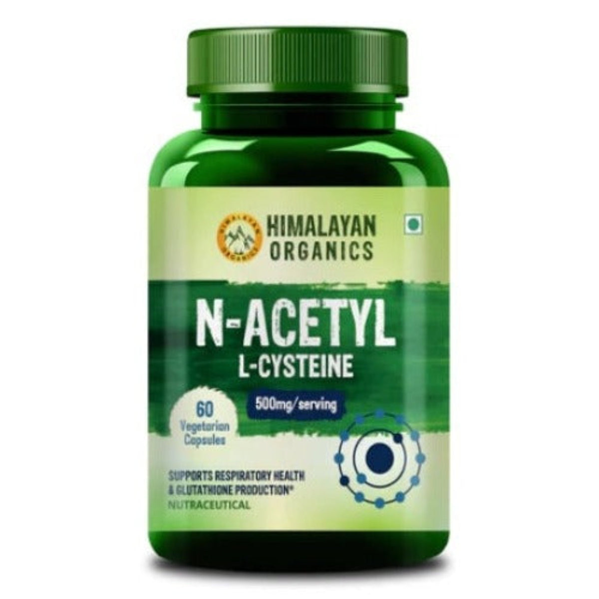 Himalayan Organics N-Acetyl L-Cystein, gentechnikfrei, glutenfrei, unterstützt die Gesundheit der Atemwege und die Glutathionproduktion (60 Kapseln)