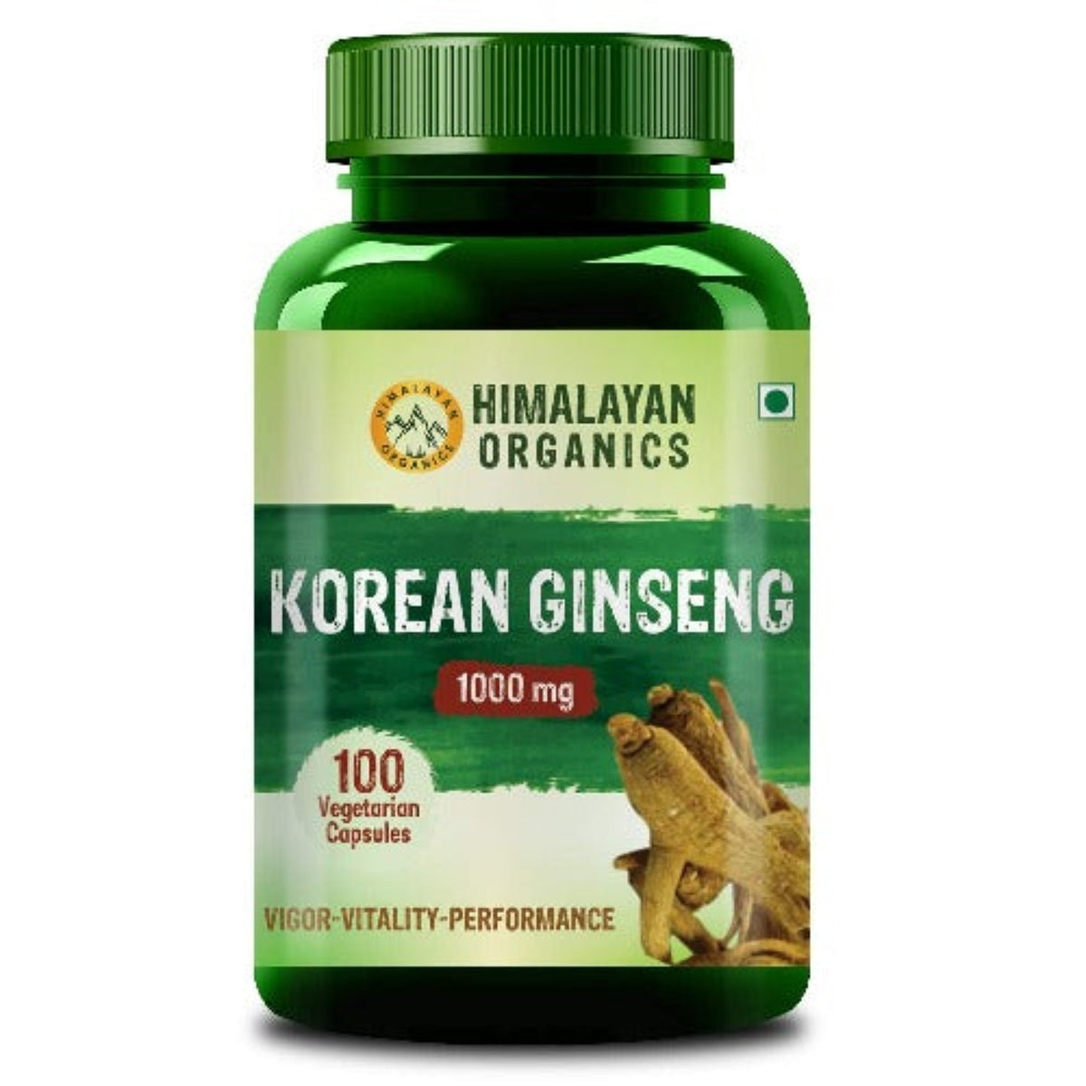 Himalayan Organics Korean Red Ginseng 1000mg/Serve 100 Veg Capsules