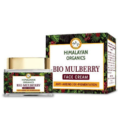 Himalayan Organics Bio-Maulbeercreme, entfernt dunkle Flecken und ungleichmäßigen Hautton, ölfrei und für alle Hauttypen, Creme, 50 g
