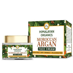 Himalayan Organics Anti-Aging-Creme mit marokkanischem Arganöl, mit Vitamin E, Anti-Falten, für alle Hauttypen, ohne Mineralöl und Parabene, 50 ml