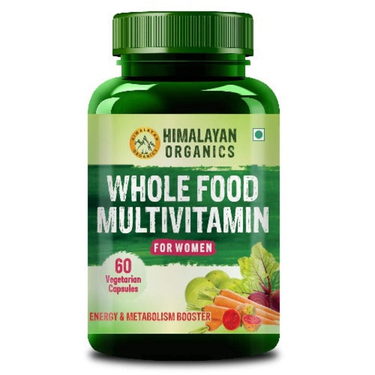 Himalayan Organics Whole Food Multivitamin für Frauen, natürliche Vitamine und Mineralien, 60 vegetarische Kapseln