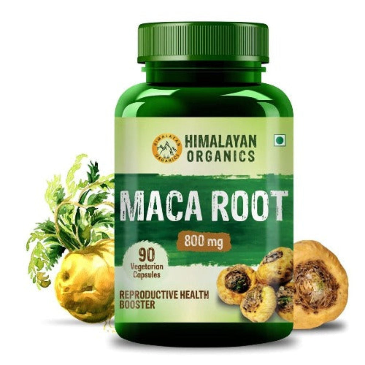 Himalayan Organics Maca-Wurzelextrakt 800 mg, 90 Gemüsekapseln