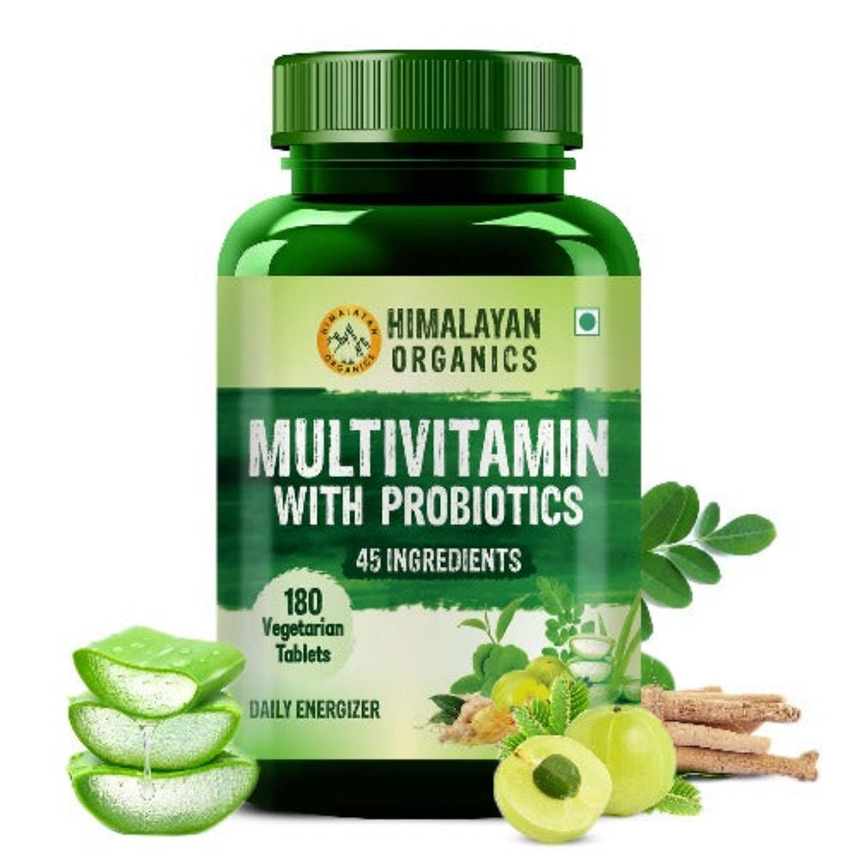 Himalayan Organics Multivitamin For Men & Women With 45 Ingredients 180 Tablets With Probiotics