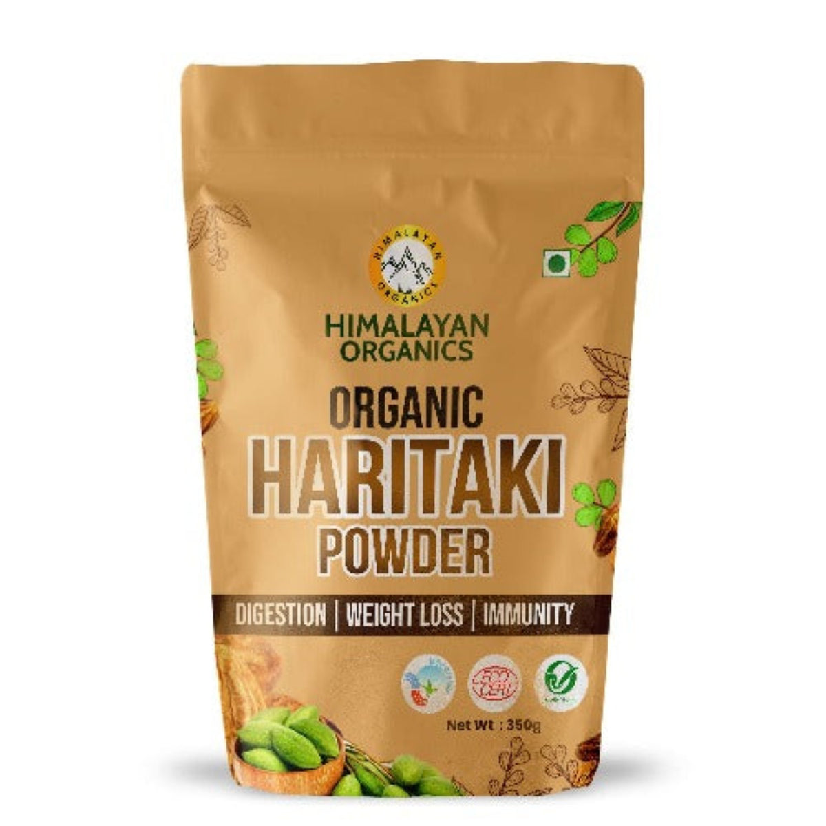 Himalayan Organics Bio-Haritaki/Harad-Pulver für Verdauung, Gewichtsverlust und Immunität (350 Gramm)