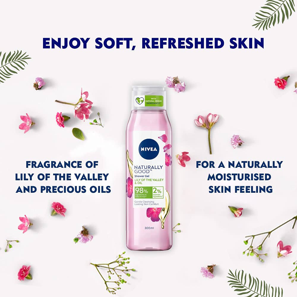 Nivea Naturally Good Plum Blossom Oil Body Shower Gel 300 ml