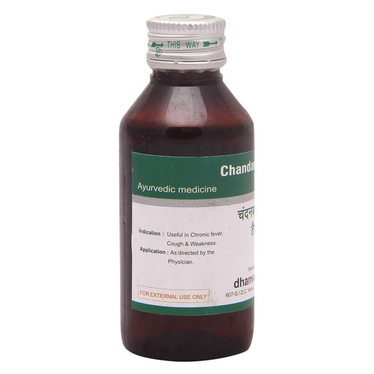 Dhanvantari Ayurvedic Chandanbala Laxadi Taila Useful In Chronic Fever,Cough & Weakness Oil