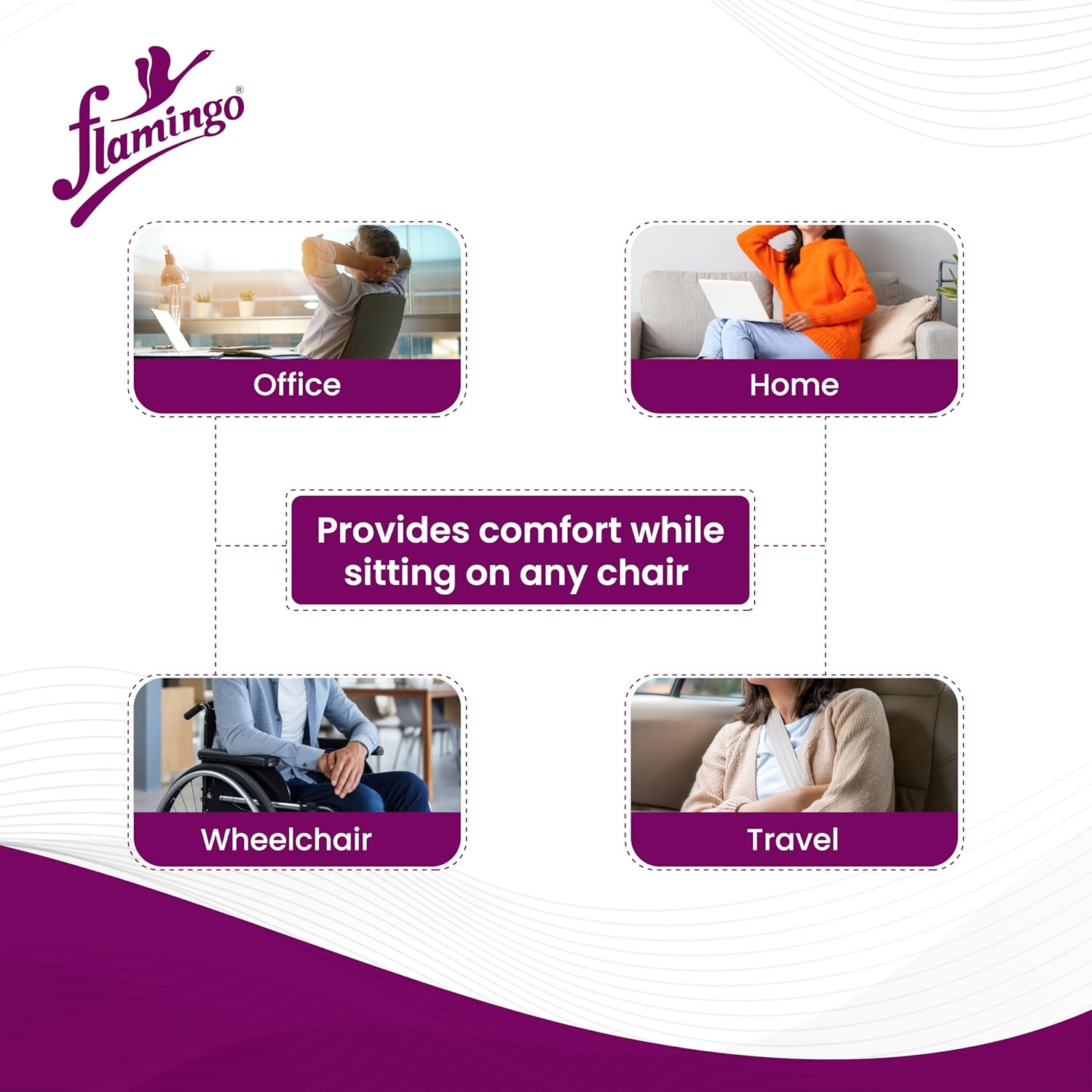 Flamingo Health Orthopaedic Back Rest (Medium) Type Cushion & Pillows Code 2115