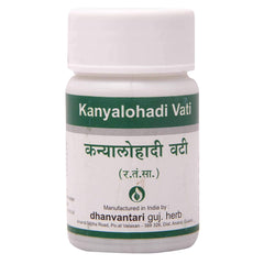 Dhanvantari Ayurvedic Kanyalohadi Vati Nützliche Tablette gegen Menstruationsbeschwerden