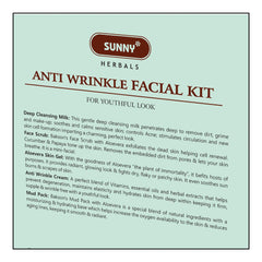 Bakson's Sunny Herbals Anti Wrinkle Facial For a Youthful Look Kit 5 X 50 (GM/ML)