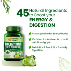 Himalayan Organics Multivitamin With Probiotics 45 Ingredients 180 Tablets