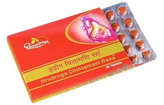 Dhootapapeshwar Ayurvedic Hrudroga Chintamani Rasa 30 Tablets