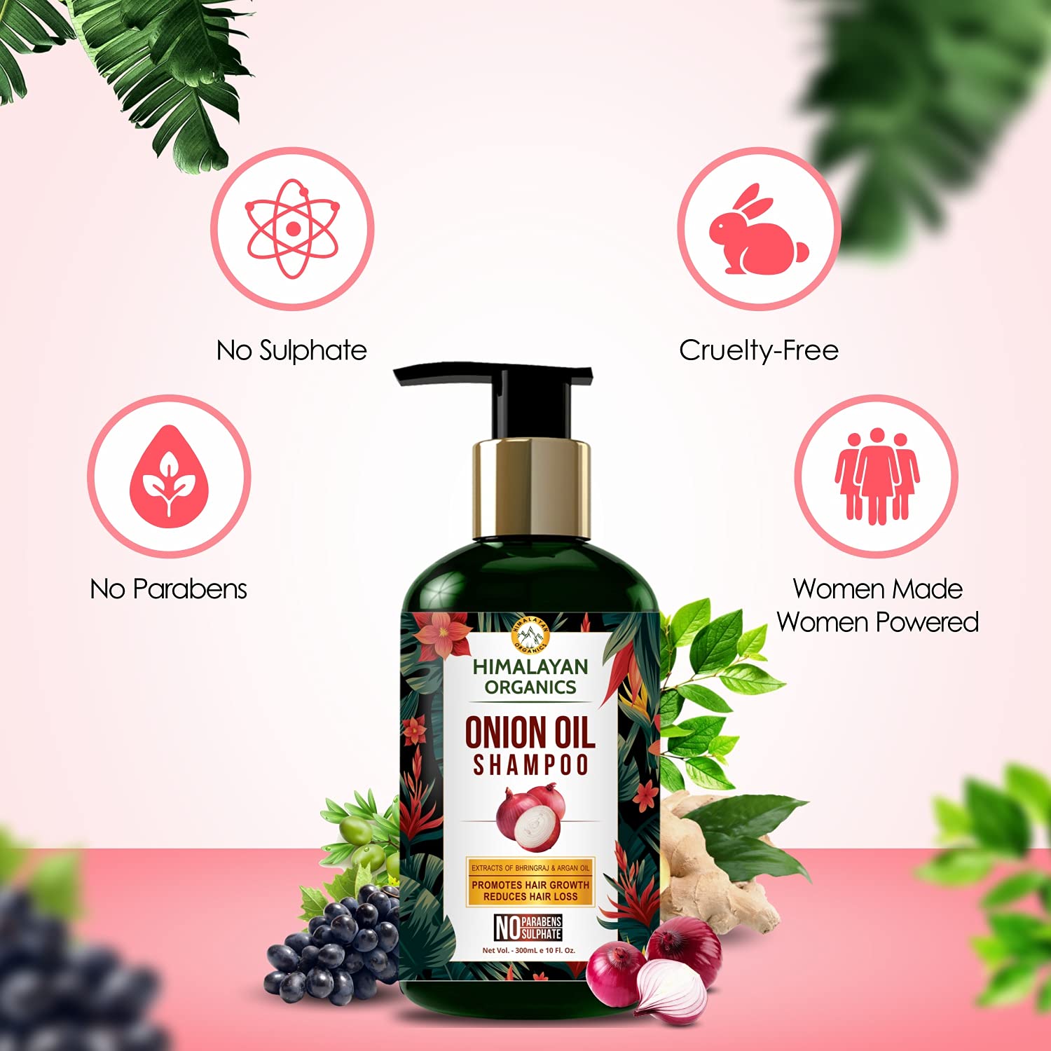 Himalayan Organics Onion Oil Shampoo 300ml