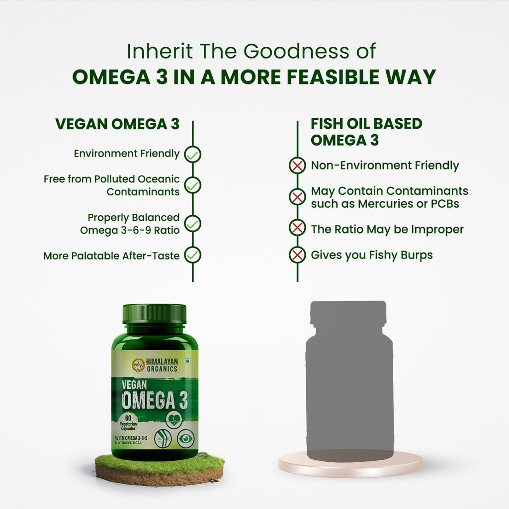 Himalayan Organics Vegan Omega 3-6-9 Vegetarian 90 Capsules