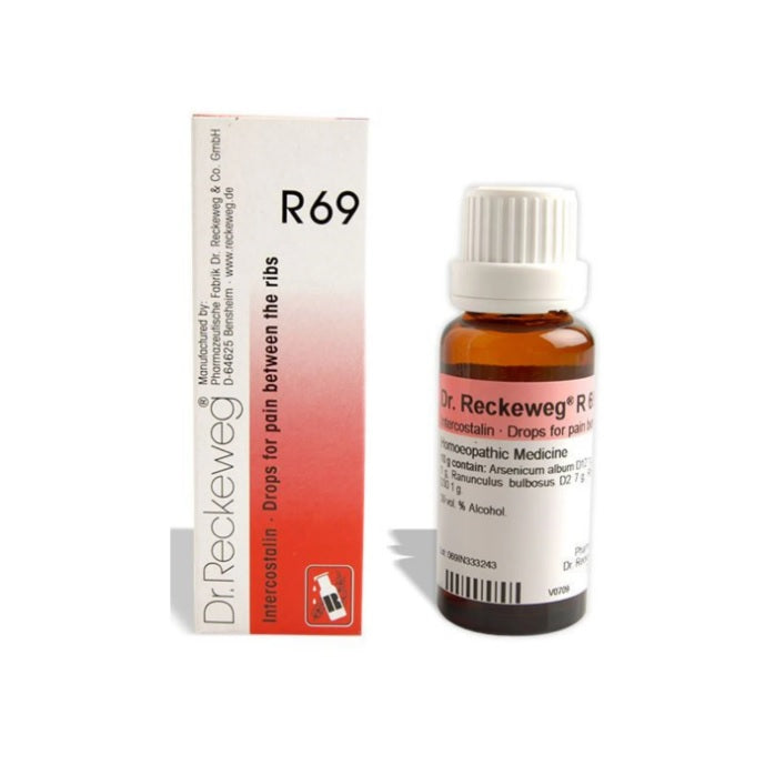 Dr Reckeweg Homoeopathy R69 for Pain Between The Ribs Drops 22 ml