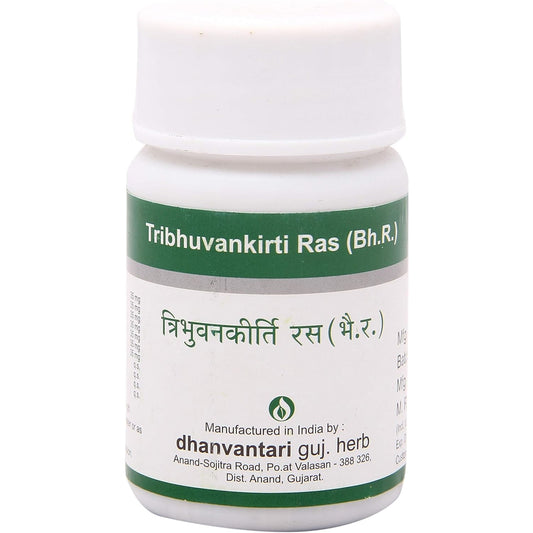 Dhanvantari Ayurvedic Tribhuvankirti Ras Nützlich bei Fieber, Grippe und Hustentabletten