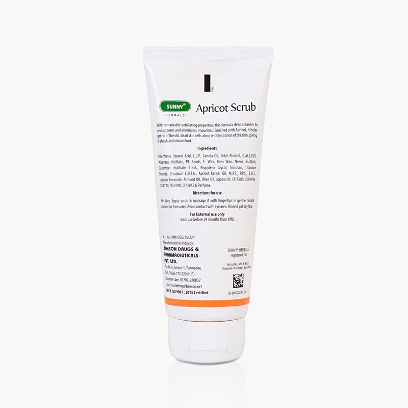 Bakson's Sunny Herbals Apricot Aloevera with Neem & Charming Look Skin Care Scrub 100gm