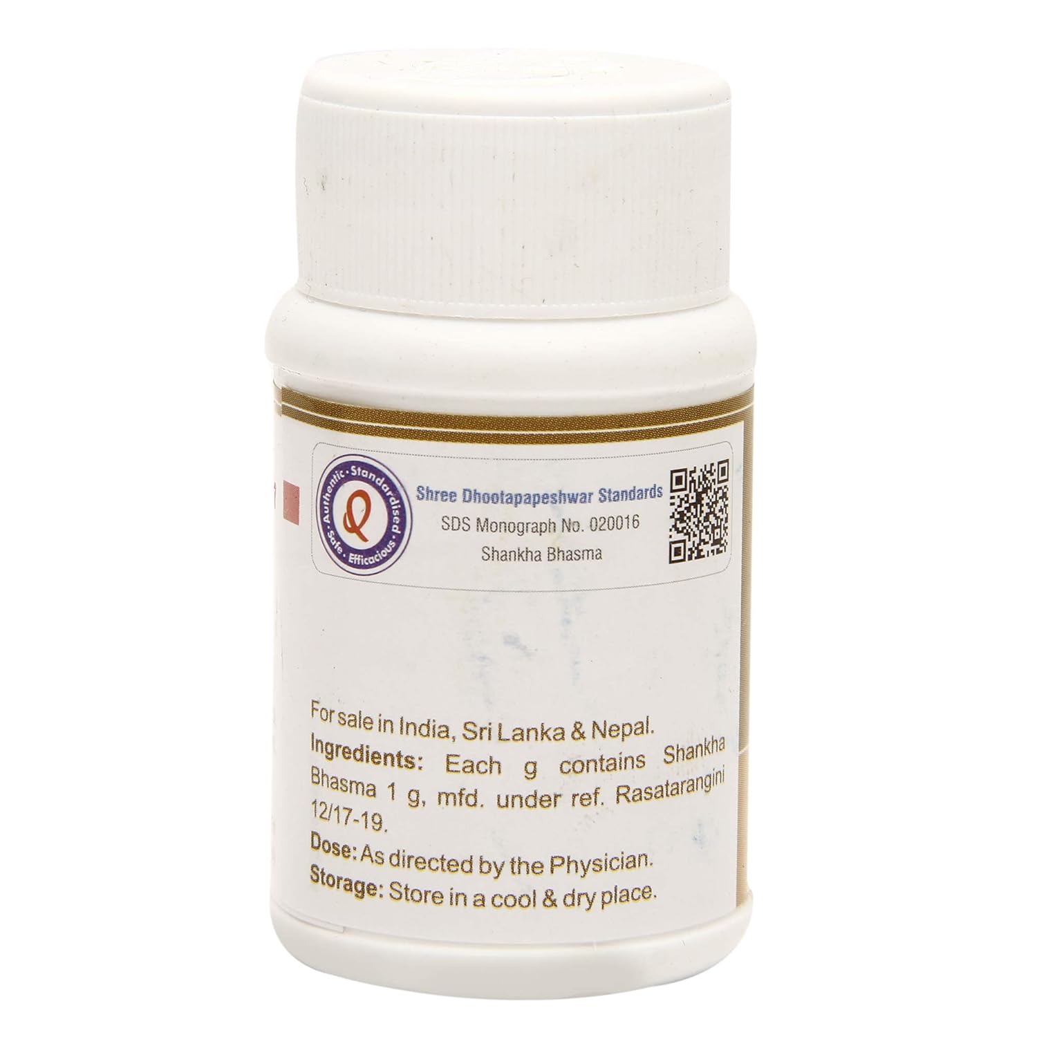 Dhootapapeshwar Ayurvedic Shankha Bhasma Powder