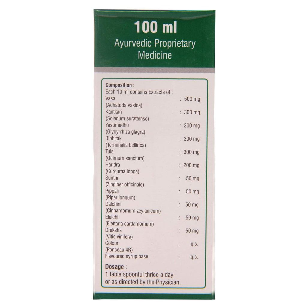 Dhanvantari Ayurvedic Codril Useful In Cough,Cold,Sore Throat & Chest Congestion Syrup