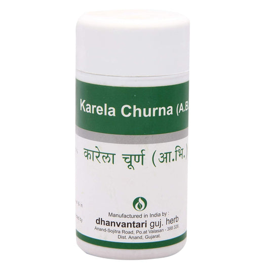 Dhanvantari Ayurvedisches Karela Churna Nützlich bei Diabetes und Harnwegserkrankungen Pulver