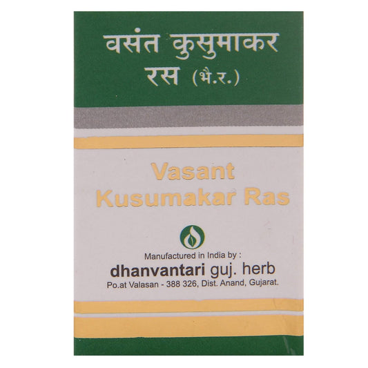 Dhanvantari Ayurvedic Vasant Kusumakar Ras Useful In Diabetes Suvarn Yukta Tablet