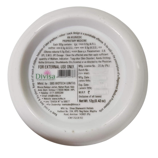 Divisa Herbal Care Ayurvedische Itchku-Salbe Malam 12 G